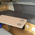 thumbnail image 3 of RV Wood Table Top Removable Table, Boat Table Top with 2 Cup Holders, Replacement Desktop Panel, RV Rectangular Tabletop for Caravan Marine Boat Yacht Rectangle, 31.49x15.74in, 3 of 7