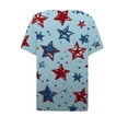 thumbnail image 6 of HEILAU Independence Day Shirts for Women American Flag Graphic Tees 4Th Of July V Neck 2025 Button Short Sleeve Summer Shirt Patriotic Tops, 6 of 8