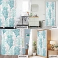 thumbnail image 2 of Turquoise Gray Coral Pattern Shower Curtain Set with Hooks, Tropical Ocean Summer Waterproof Fabric Bathroom Curtains Decor Home Accessories,72 X 84 Inch Extra Long, 2 of 9