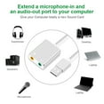 thumbnail image 2 of YIEMEEN USB to 3.5mm Sound Adapter External Sound Card for PC Laptop Stereo Headphone, 2 of 14