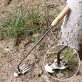 thumbnail image 3 of Extended Handle Remove Weeding Tool Extended Handle Weeding Hoe with Pointed Tip 4 Teeth Ergonomic Outdoor Weeding Tool for Narrow Spaces for Precise, 3 of 8