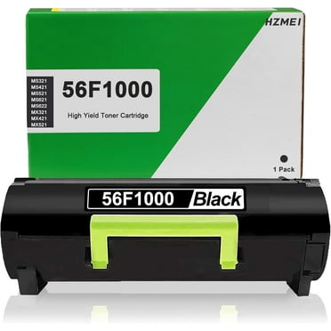 56F1000 56F000G Toner Cartridge with Chip 56F1000 Black Toner Cartridge Compatible for Lexmark MS321 MS421 MS521 MS621 MS622 MX321 MX421 MX521 MX522 MX622 Laser Printer