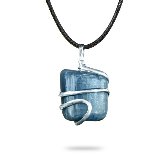 Ayana Blue Kyanite Pendant for Women - Throat Chakra Healing Crystals - January, February Birthstone - Pure Gemstone with Premium Carrying Pouch - Best Crystal Gifts for Women