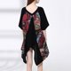 thumbnail image 4 of Vestido de mujer, escote en V, dobladillo irregular, vintage, suelto Romacci Rosa XXXL, 4 of 6