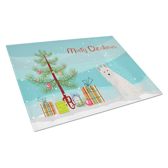 Danish Spitz Christmas Tree Glass Cutting Board Large