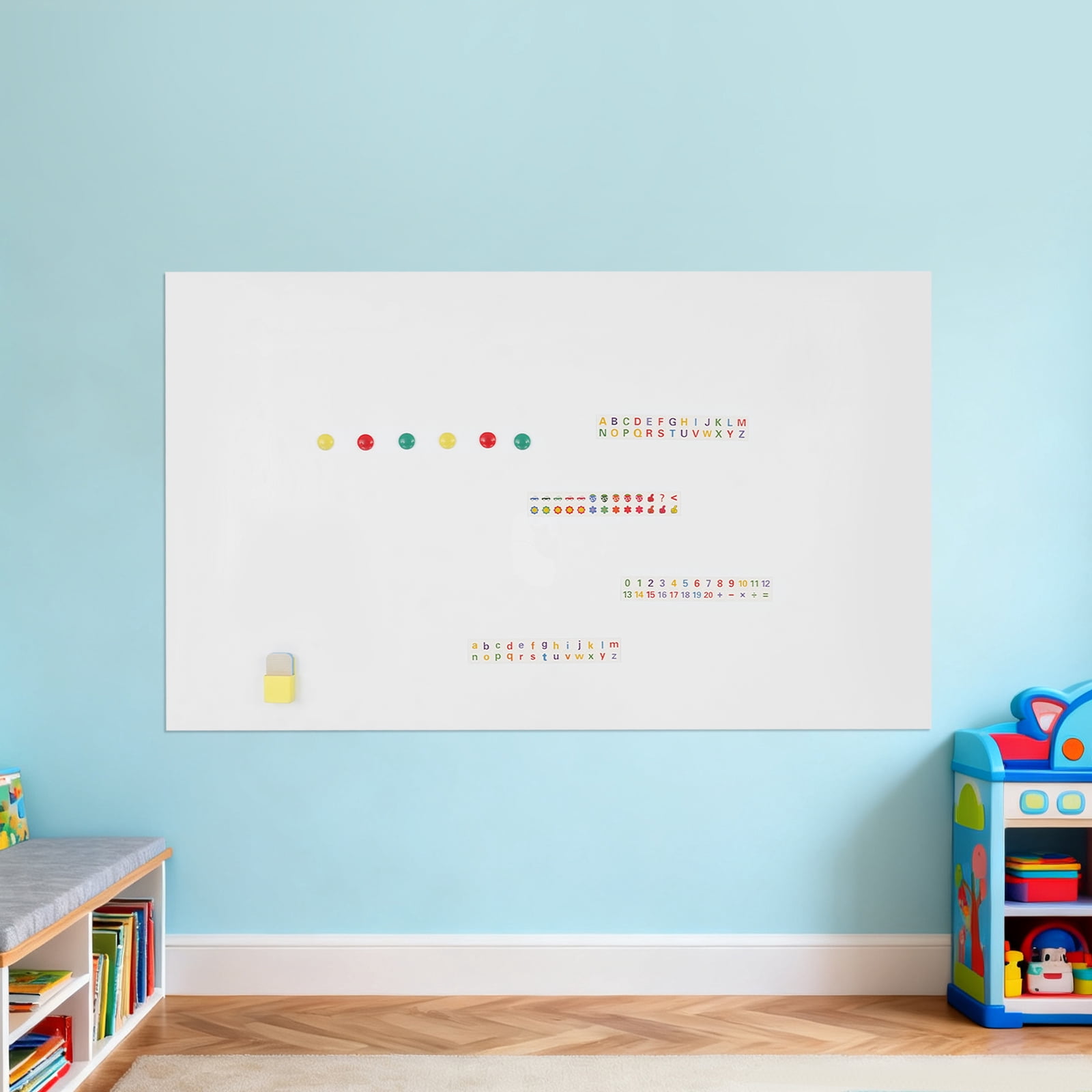 59.06*35.43 in Modern White Rectangle Whiteboard Magnetic Whiteboard for Office and Marketing