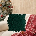 thumbnail image 5 of LmnLft Christmas Pillow Cover, Red and Green Flower Decorative Cushion, Square 3D Petal Sofa Pillow, Holiday Throw Pillow for Home Sofa Bedroom, Cozy Christmas Accent, 5 of 6