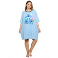 thumbnail image 3 of Womens & Womens Plus Disney Stitch Sleep Shirt Pajamas Blue One Size Ohana, 3 of 8
