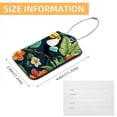 thumbnail image 5 of Toucan Square PU Leather Luggage Tags - 2 Pack with Privacy Cover and Stainless Steel Ring - Suitable for Travel, Backpack, Handbag - Suitcase Tags, Travel Tag, 5 of 7