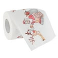 thumbnail image 4 of EeaseMX Rollo de papel higiénico con temática navideña, estampado de dibujos animados, ideal para festivales, cocina y baño (Papá Noel y Alce), 4 of 7