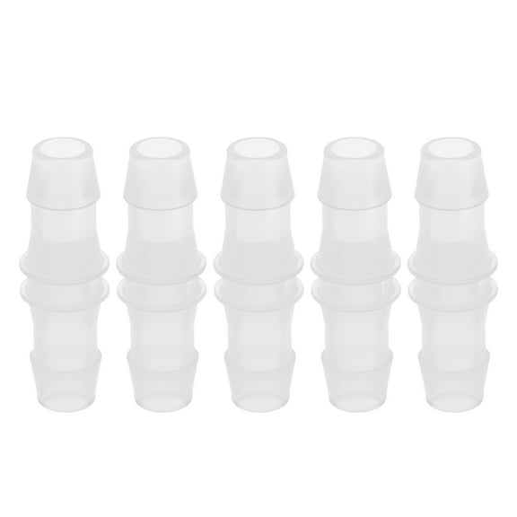 Unique Bargains Plastic Hose Barb Fitting 3/8" I Shaped 2 Way Pipe Connector Clear 5 Pcs