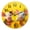 E6, variant on Non-Ticking Silent Wall Clocks Battery Operated Personalized Decor Clock for Bathroom,Office-Piglets Sitting On Sunflowers With Yellow Background(10inch)