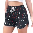 thumbnail image 2 of FORMRS Womens Swim Shorts Mesh Liner Quick Dry Casual Beach Board Bottom with Pockets, Sizes S-2XL, Blue Stars Pattern, 2 of 9