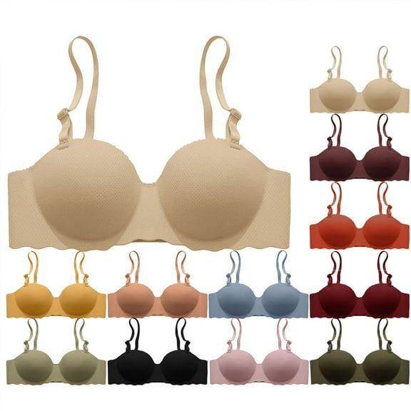 PUMISAS Wirefree One-Piece Bras For Women Push-Up No Underwire Breathable Top Everyday Comfortable Outdoor Seamless Bras With Adjustable Straps