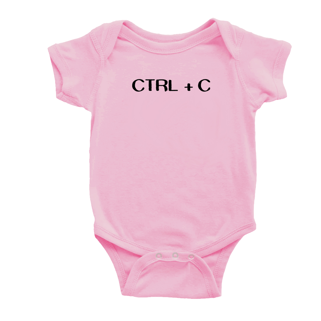 Twin Babys Funny Ctrl + C Ctrl + V Printed Infant Baby Cotton Bodysuits (Pink, 12-18M) - image 2 of 5