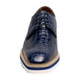 thumbnail image 6 of Stacy Adams Alario Wingtip Oxford Croco Leather Shoes Blue 25725-400, 6 of 7