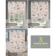 thumbnail image 4 of Fall Botanical Tie Up Curtains for Kitchen Bathroom Bedroom Windows 63 Inch Length, Blue Orange Maple Leaf Thanksgiving Rustic Balloon Drape Curtains Shade Rod Pocket Drapery Curtain Panel, 52"x45", 4 of 7