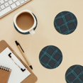 thumbnail image 6 of Multi-Shape Mdf Cork Coaster 4 Pieces Of Anti-Slip, Anti-Wear And Anti-Fouling 3.9in Easy To Clean And Stable Structure Argyle Plaid Darkturquoise_2 Round Shape, 6 of 7