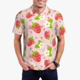 thumbnail image 5 of Wukai Strawberry Floral Men’s Polo Shirts,Quick-Dry Athletic Shirt,Classic Fit Shirts-Small, 5 of 8