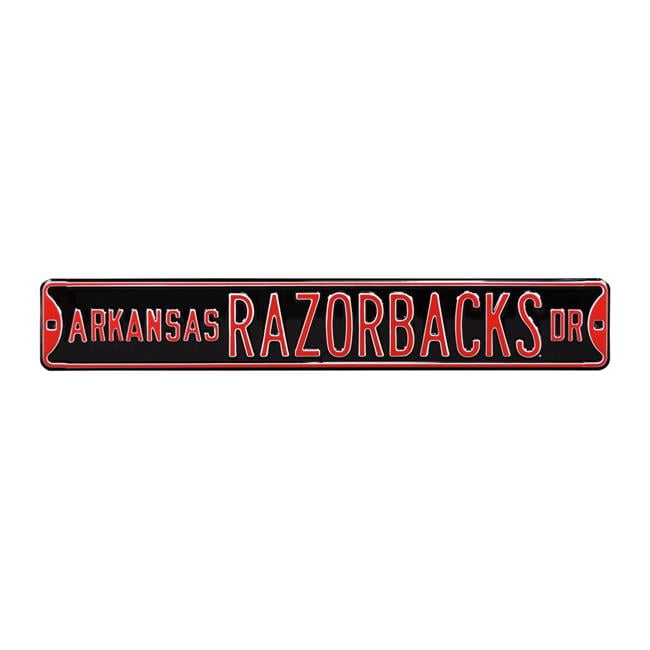 Authentic Street Signs 70075 Arkansas Razorbacks Dr Black