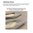 thumbnail image 4 of Sonducket Zapatos planos puntiagudos de 2 piezas para mujer, cuero de fibra, textura rica, cómodos zapatos de corte para mujer, boda Calzado champán 36.1, 4 of 6