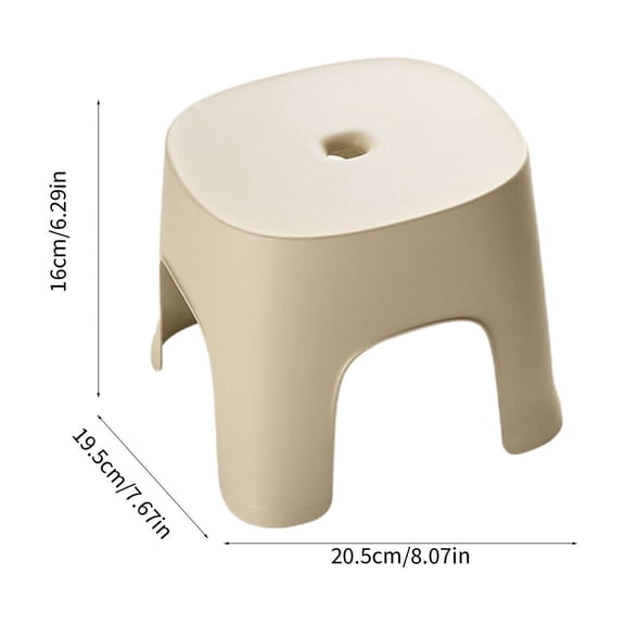 Heavy-Duty Non Slip Plastic Stool | Ergonomic Durable Bathroom Step Stool with Reinforced Legs, Leakproof & Portable for Home, Outdoors, and Office