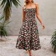 thumbnail image 4 of Vestido estampado de tirantes sin mangas de playa casual de verano para mujer Pompotops qyievc1769, 4 of 9