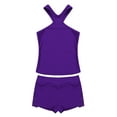 thumbnail image 6 of MSemis Kids Girls Two Pieces Athletic Sports Gymnastics Leotard Dancewear, 6 of 7