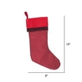 thumbnail image 2 of Vickerman QTX17102 8 x 19 in. Burgundy Frost Stocking, 2 of 2