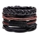thumbnail image 2 of 4 Unids/set Pulseras Cuero Trenzado Hombres Vintage Pulseras Cuerda Multicapa, 2 of 9