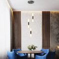 thumbnail image 4 of Modern Kitchen Island Pendant Light Mini Black Gold Pendant Lights Dimmable LED Light Fixture for Bedroom Dining Room Hallway （3-Light）, 4 of 8