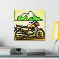 thumbnail image 4 of Motorcycle in Motion - Canvas, 4 of 10