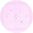 thumbnail image 1 of Ahgly Company Indoor Round Solid Pink Modern Area Rugs, 8' Round, 1 of 4