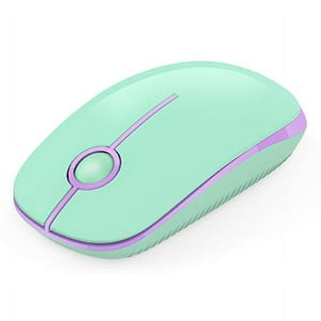 Jelly Comb 2.4G Wireless Mouse with Nano Receiver, Less Noise, Portable Mobile Optical Mice for Notebook, PC, Laptop Green