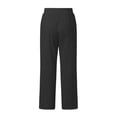 thumbnail image 3 of Cutuoiiu Women's Wide Leg Pants Cotton Linen Blend Elastic Waist Side Button Detail Casual Trousers with Pockets Gifts, 3 of 4