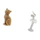 thumbnail image 5 of Elegante figura decorativa de resina de una gata bailarina. Ideal para la entrada, estantería, sala de estar, dormitorio, chimenea u oficina. Arte mod, 5 of 8