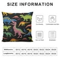 thumbnail image 5 of COMIO  Dinosaur Throw Pillow Cover Seamless Colorful Cute Cartoon Animal Dinosaur Dragon Pattern Decorative Rectangular Pillowcase for Sofa and Bed Couch, 5 of 5
