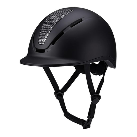 Casco ecuestre para caballos, ajustable, transpirable, para hombre y mujer, para ciclismo color de fibra de carbono