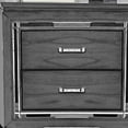 thumbnail image 3 of Contemporary Wooden Nightstand with 2 drawers and LED Lighting, Gray- Saltoro Sherpi, 3 of 5