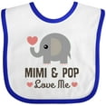 thumbnail image 3 of Inktastic Mimi and Pop Love Me Grandchild Boys or Girls Baby Bib, 3 of 4