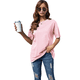 thumbnail image 2 of Camiseta Básica de Corta con Cuello en V Rosa L, 2 of 5
