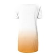 thumbnail image 4 of Aofany Plus Size Tops for Women Plus Size Print V Neck Short Sleeved Long T-shirt Blouse, 4 of 4