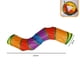 thumbnail image 2 of Túnel para gatos de 2 vías, túnel plegable para gatos, juguete para gatos, laberinto interactivo emergente, túnel de juego para gatos, cachorros, conejos, animales pequeños (2 vías, multicolor), 2 of 5
