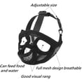 thumbnail image 2 of Bozal Corto Bozal para Perro Bozal De Bulldog De Malla Transpirable Ajustable para Morder Masticar Ladrar Máscara De Perro XXS Negro, 2 of 5