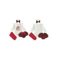 thumbnail image 2 of BemeyourBBs Baby Girl Christmas Outfit Includes Romper Plaid Shorts Headband Socks, 2 of 9