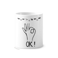 thumbnail image 1 of Gesto patron negro bien personalizado Taza de cepillo de dientes, 1 of 3