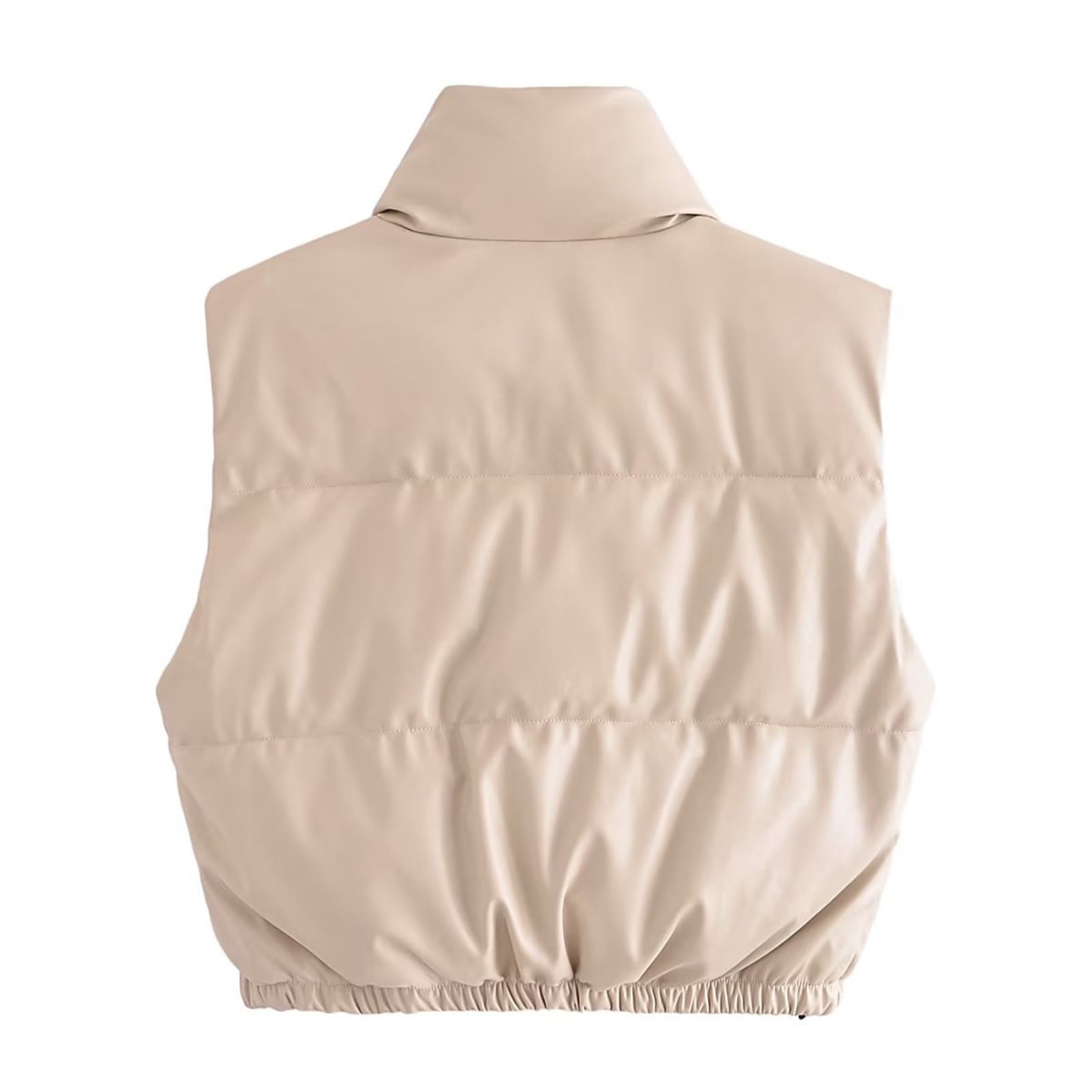 アウターその他 Fallett Knit balaclava hooded vest beige FA2404KT02BE Hailey Hooded Quilted Vest | GUESS Factory