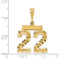 thumbnail image 3 of 14k Medium Diamond-cut Number 22 Charm in 14k Yellow Gold, 3 of 3