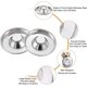 thumbnail image 2 of Cuencos de metal de acero inoxidable KAIYANG Cuenco de destete para cachorros 26 cm 34 cm, 2 of 5