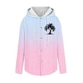 thumbnail image 4 of Hoodies for Men Lightweight Long Sleeve Button Down Shirts Boho Casual Drawstring Hoodies Sweatshirt M, 4 of 5